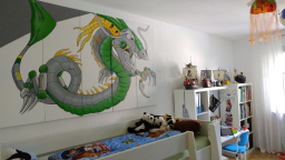 Drachenleinwand (Kinderzimmer)